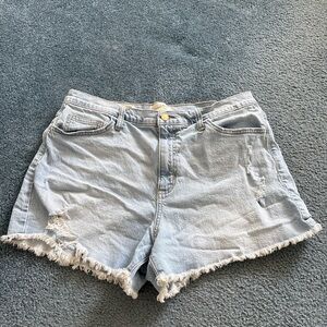 Universal Thread Light Blue Distressed Denim Shorts